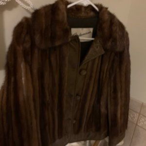 Mink fur and leather jacket!